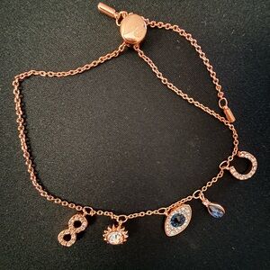 Swarovski Rose Gold Bracelet with Crystal Charms